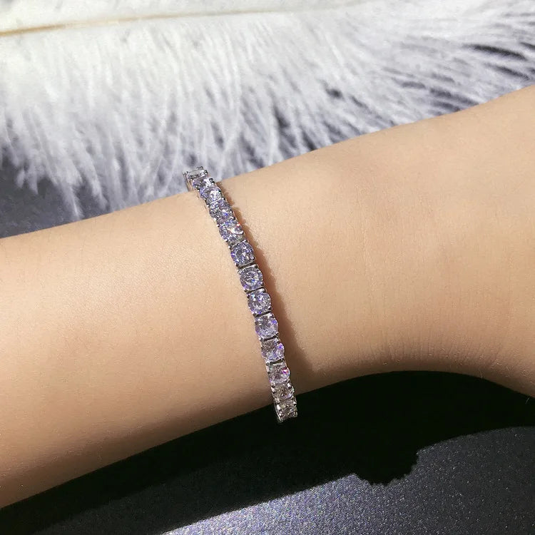 Moissanite Bracelet Men/Woman Silver