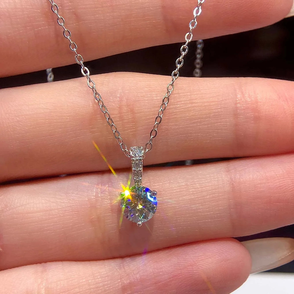 Moissanite Necklace Pendant Woman