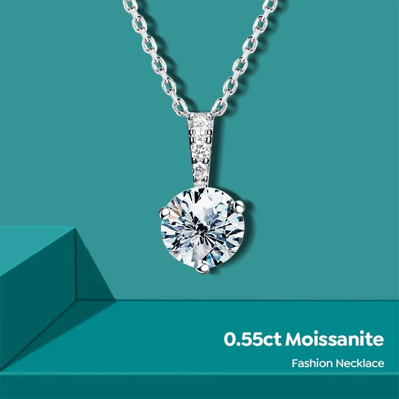 Moissanite Necklace Pendant Woman