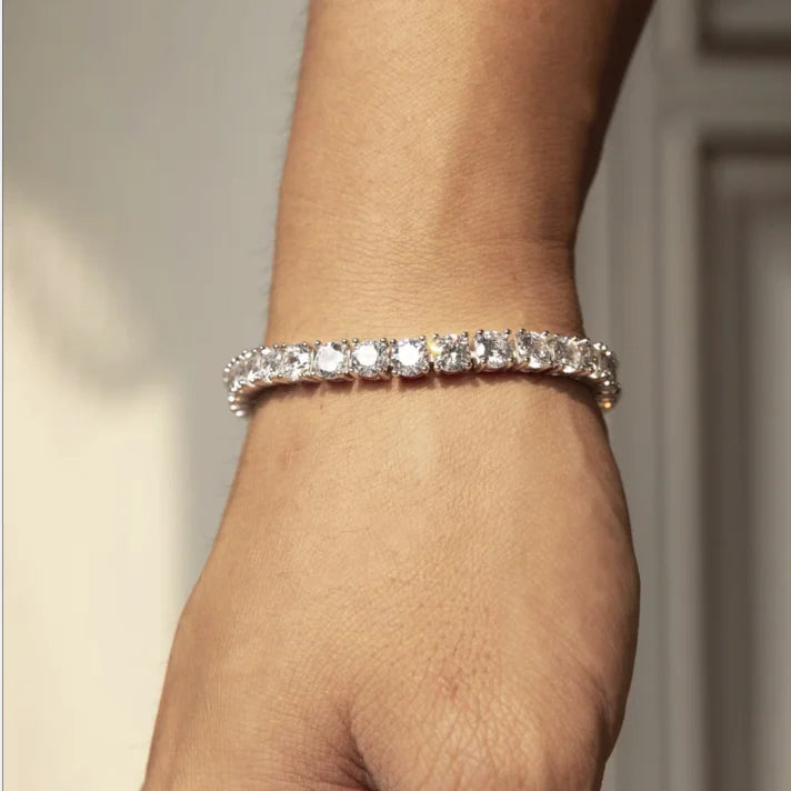 Moissanite Bracelet Men/Woman Silver