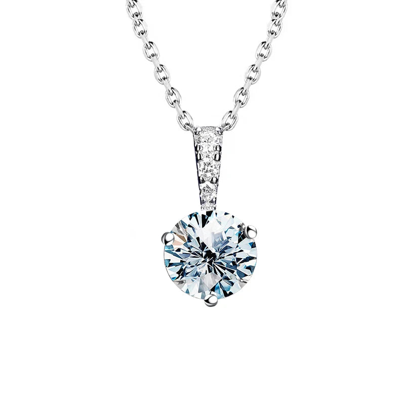 Moissanite Necklace Pendant Woman