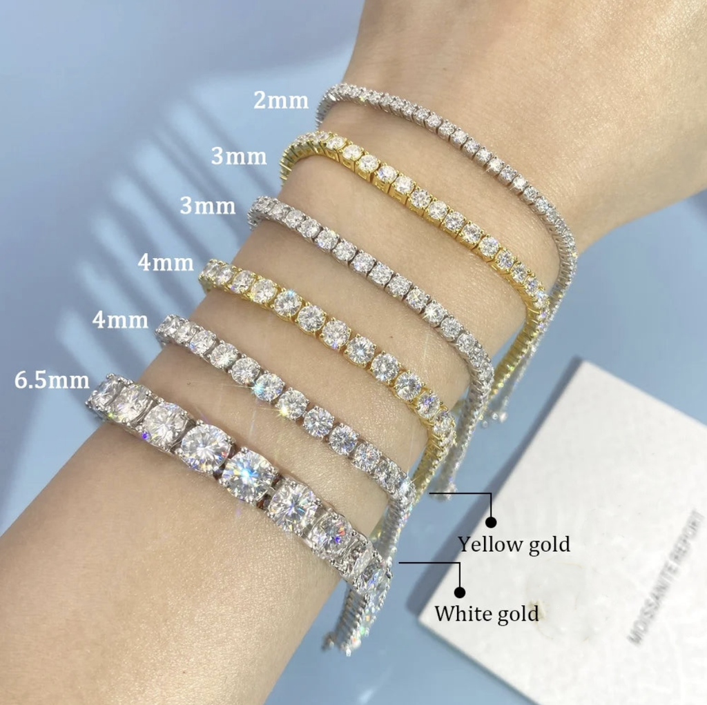 Moissanite Chain And Bracelet Man/Woman