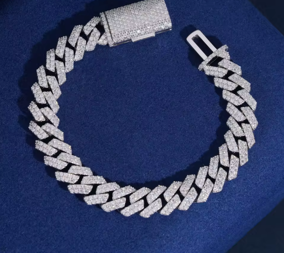 Moissanite iced out bracelet